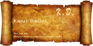 Kapui Dániel névjegykártya