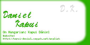 daniel kapui business card